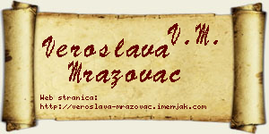 Veroslava Mrazovac vizit kartica